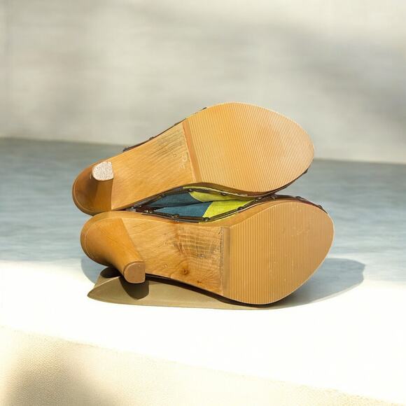 Y2K Coach P614 Katy Suede Striped Mule Size 8B - Picture 5 of 9